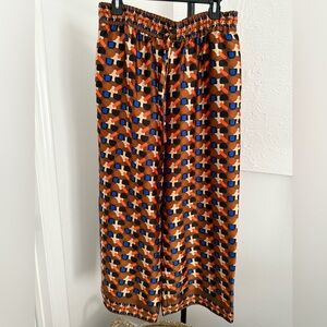 Zara Multicolor Geometric Print Trousers Size L